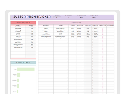 Subscription Tracker